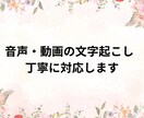 音声・動画の文字起こしを丁寧に行います インタビュー・YouTube・などを正確にテキスト化します イメージ1