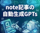 note記事の自動生成GPTs提供します 読まれて売れる！note記事を3分で生成しませんか？ イメージ1