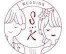 結婚式に使えるウェディングロゴを4種作成します シンプルでおしゃれなあなただけのオリジナルロゴを作成！ イメージ1
