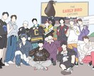 オシャレな線画イラスト描きます 推しも可愛く描きます！文字入れ◎ イメージ4