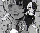 サブカル系でかっこいい＆可愛いアイコン描きます 地雷系の絵柄でちょっと病んでるかっこいいアイコン描きます イメージ2