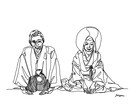 途切れない一本の線でウエディングイラストを描きます 写真をもとに作成。シンプルで個性的な仕上がりです。 イメージ3