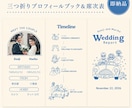 Canvaで三つ折り席次表＆プロフィール作れます 即日納品！写真と文字を変えるだけ★席次表パーツとマニュアル付 イメージ1