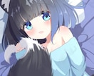 可愛い女の子の一枚絵描きます 寒色系に特化した色使いが得意で、幼めなのが特徴です イメージ8