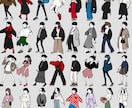 全身横顔専門！シンプル人物イラスト描きます オリジナリティあふれるアイコンはいかがですか？ イメージ5