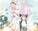 柔らかくあたたかみのある似顔絵描きます 水彩画で、その人らしさを表現します イメージ6