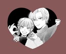 男女選択可能！漫画風イラスト描きます 人物の一枚絵、アイコンなど描きます イメージ5