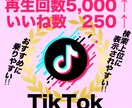 TikTok再生数5000＋いいね250伸ばします ティックトック再生回数といいねが同時に増えるよう拡散 イメージ1