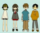 アイコンや動画サムネなどに使えるイラスト描きます ラフは3回まで修正無料！可愛いデフォルメイラストです イメージ1