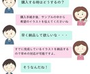 表情違いのイラスト8点セットをプチプラで販売します 商用利用可！挿絵や吹き出し、その他素材としても◎ イメージ2