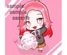 あなたのミニキャラと相棒をイラスト化します ゲーム用SNSアイコンとして使用できるミニキャラを描きます イメージ1