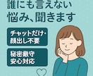 あなたの悩み、誰にも言えない本音チャットで聞きます あなたの味方になります。誰にも言えない悩み聞かせてください。 イメージ1