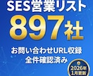 SES営業向け企業一覧＆URL集を提供します 効率的な営業活動をサポートする必携リスト イメージ1