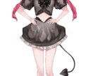 立ち絵イラスト描きます 黒とピンクが似合う小悪魔な女の子 イメージ4
