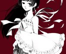 レトロな美少女のモノクロイラストお描きします 挿絵やアイコン、ヘッダー等に使えます耽美目を惹くイラスト！ イメージ5