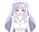 IRIAMやTRPGでお使いいただけます イメージカラー紫のシスターの立ち絵、adpt イメージ6