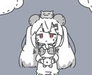 アイコン、一枚絵、動画の背景などを描きます アイコンや顔シンプル服ごちゃごちゃな女の子描きます！ イメージ1
