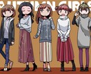女性ファッション系広告イラスト描きます 可愛さあふれる女性のイラストはいかがでしょうか？ イメージ1