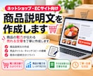 ネットショップの商品説明文を作成します 売れる商品紹介文を丁寧に作成します イメージ1