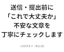 文章の誤字脱字や言い回しを丁寧に確認します 送信・提出前に一度見てほしい方へ イメージ1