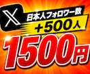 Xの日本人フォロワー数を+500増やします ⭐️様々なSNSと要望に対応しております⭐️ イメージ1