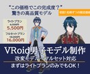 VRoid男性モデル制作します プリセット改変〜フル対応／即納可！ イメージ1