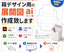箱デザイン用の展開図aiデータ作成致します パッケージ設計のプロが展開図を作成します！ イメージ1