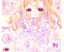 癒されるデジタル水彩画作成いたします 癒されるふんわりした可愛いの女の子描きます☆商用利用込み イメージ9