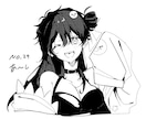 少しだけ漫画っぽい白黒イラスト描きます 少しだけ漫画っぽい白黒イラストやベタカラー制作いたします！ イメージ1