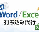Word・Excelへの打ち込みを代行します 面倒な入力、全部代わります。お任せ下さい！ イメージ1