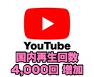 YouTube 国内再生回数を4000回増やします SNSの宣伝・拡散はおまかせください！ イメージ1