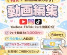 実績作り中動画編集なんでもやります 実績作り中のため4月まで低価格対応中です。 イメージ1