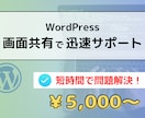 WordPressのお悩み｜画面共有で解決します プラグインの設定やサイトの速度改善、SEO対策アドバイスなど イメージ1