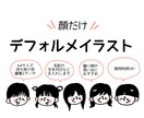 大切な思い出を形に、顔のデフォルメイラスト描きます A4と待ち受け用の豪華2データ納品！ イメージ1