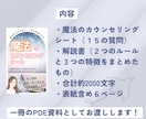 魔法のカウンセリングシート★PDFで提供します 自分にも他人にも使える！ココナラ出品者さんにもおすすめ♡ イメージ2