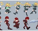 ミニキャラ制作いたします 2.5～3等身のデフォルメイラスト イメージ1