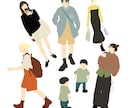 写真をもとに！シンプルな人物イラストをお描きします SNS•ブログに◎｜落ち着いた色味のシンプルな人物アイコン！ イメージ2