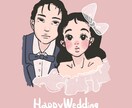 似顔絵入りのウェルカムボードを制作します 似顔絵を描いたゲスト分のサンクスカードをプレゼント！ イメージ5