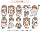 目元選べる！表情6点セットお描きします ブログ・SNS・YouTubeのアイコンや挿絵に♪ イメージ6