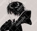 白黒イラスト描きます とぅるとぅるのツヤベタが得意です イメージ3