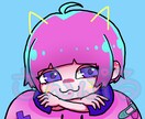 ポップで可愛い似顔絵アイコン描きます SNSアイコンや動画内イラストとしていかがですか？ イメージ3