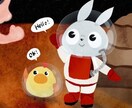 絵本の世界観でイラスト作成いたします クリスマスカードや年賀状などポストカード向きのイラストです イメージ5