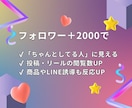 印象を整えるインスタ＋2000フォロワー追加します 内容が届く前にスルーされないための、印象づくりの数字調整 イメージ3