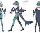 キャラデザ(三面図、立ち絵)制作致します お客様のご要望に沿ったイラストを制作致します！ イメージ2