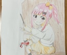 お子様向けの塗り絵を作成します 可愛いヒロインキャラクターの塗り絵。 イメージ3