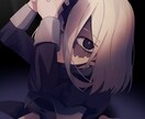修正何回でも◎　暗い雰囲気のイラスト描きます 仄暗いキャラに合う絵を求めている方へ イメージ2