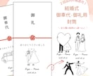 結婚式のお車代封筒・御礼封筒お作りいたします 透けにくい封筒使用！デザイン全８種／挙式日＆名入れ無料♪ イメージ1