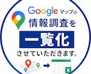 Googleマップの情報をリスト化します ご希望の地域・ジャンルの情報を一覧化 イメージ1