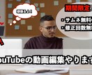 YouTubeの動画編集格安で編集します 動画編集勉強中なので格安で依頼を受けます。 イメージ1
