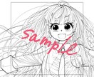 モノクロで綺麗な髪のキャラを描きます 線にはこだわりがあります！モノクロの強みを活かします イメージ2